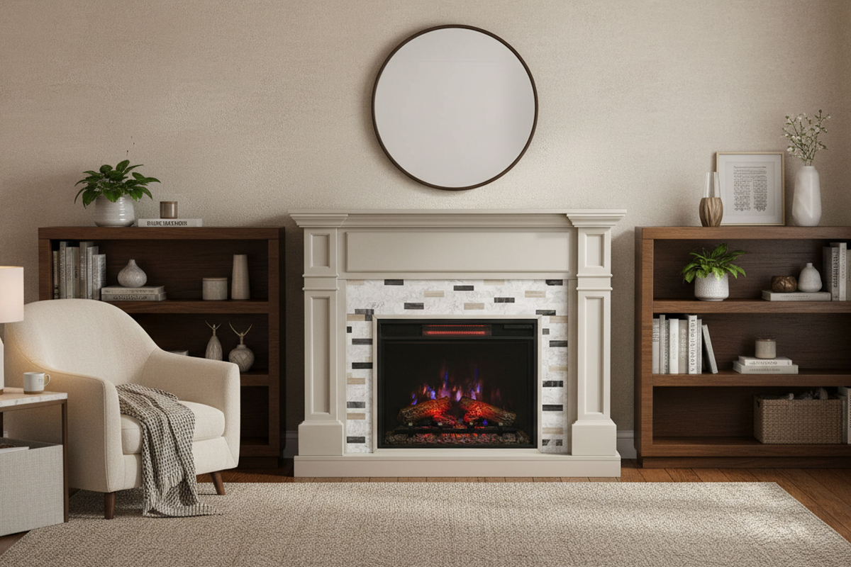 23インチ電気暖炉ビルクオーバー