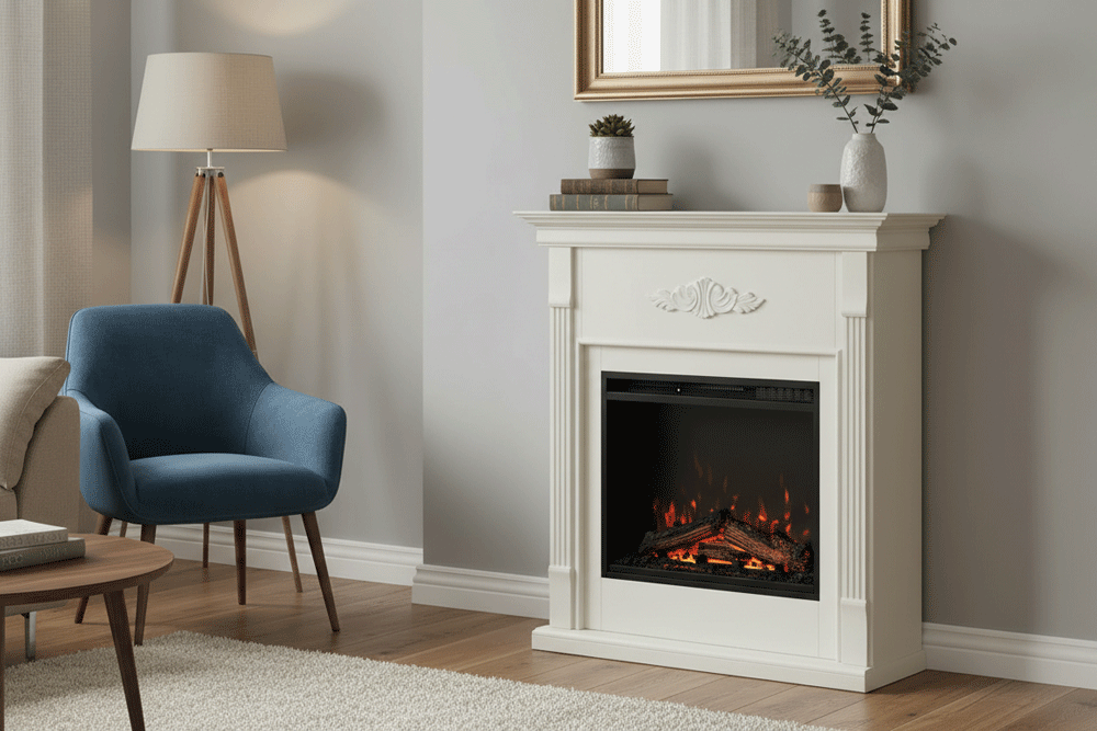 23インチ電気暖炉テニソン（ブックケース無し）